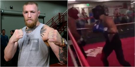 Footage of Conor McGregor sparring a world boxing champion has been leaked