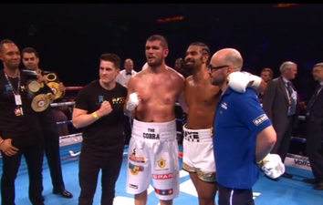 David Haye continues comeback with second-round stoppage of Arnold Gjergjaj