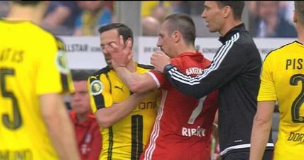 VIDEO: Franck Ribery almost touches brain with revolting eye gouge in German Cup final