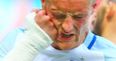 WATCH: Jamie Vardy so angry with himself for missing target that he punches his own face