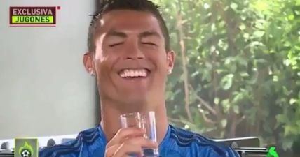 WATCH: Cristiano Ronaldo breaks his hole laughing when asked about Rafa Benitez