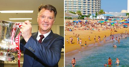 Louis van Gaal spotted looking happy and well in the sunny Algarve