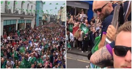 WATCH: Unbelievable scenes as the Connacht open-top bus drives through a ram-packed Galway