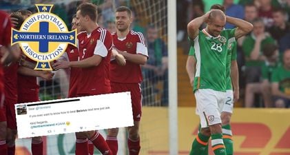 Northern Ireland fans seemed to enjoy the Republic of Ireland losing to Belarus