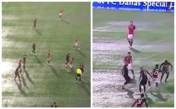 Watch a rain-drenched pitch wreak havoc with Texas derby in MLS