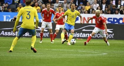 Watch: A brilliant assist from Zlatan Ibrahimovic helped Sweden hammer Wales