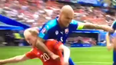 Wales fans livid as Skrtel’s elbow on Williams goes unpunished a yard from the official