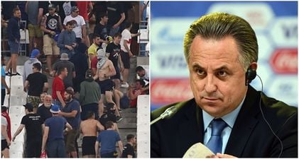 Russian sports minister makes bizarre claim about rioting fans