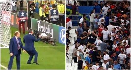 Watch: Russian sports minister cheers on fans as carnage unfolds metres away in the stands