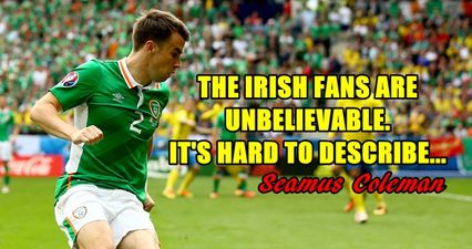 Speechless Seamus Coleman hails Ireland’s fans as the “best in the world”