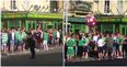 VIDEO: Bordeaux policeman confiscates Irish fans’ footballs… so they improvise brilliantly