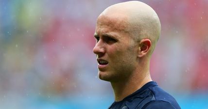 PIC: US captain Michael Bradley wore a special armband to honour Orlando massacre victims