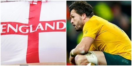 Australian rugby star to get English flag tattoo after wager goes wrong