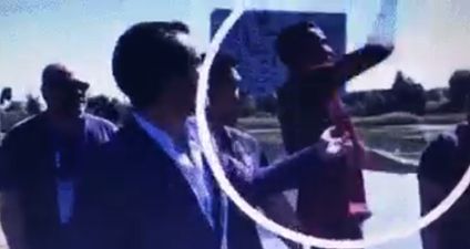 WATCH: Cristiano Ronaldo appears to snatch reporter’s recording device and throws it in lake