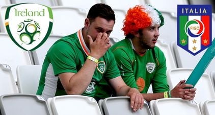 Pic: Fan in half and half Ireland–Italy jersey ruins Euro 2016