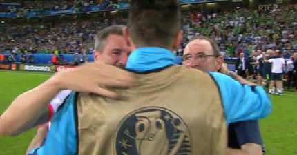 Watch: Gianluigi Buffon shows incredible class by congratulating Martin O’Neill and Roy Keane