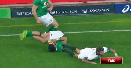 WATCH: Willie Le Roux blessed to escape red for aerial collision with Tiernan O’Halloran