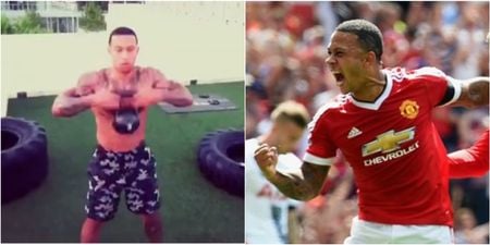 Memphis Depay filmed hitting some hardcore kettlebell training before Manchester United pre-season