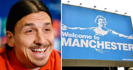 The new ‘Welcome to Manchester’ sign for Zlatan Ibrahimovic is genuinely hilarious