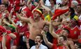 Welsh fans are in fine voice amid these brilliant scenes in Lyon