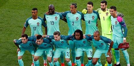 PICS: Randomer sneaks his way into Portugal team photo, Cristiano Ronaldo loves it