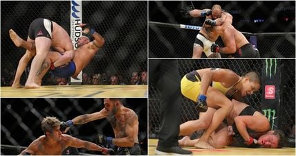 UFC 200 in slow motion: All the double legs, almost armbars and broken noses from Saturday night