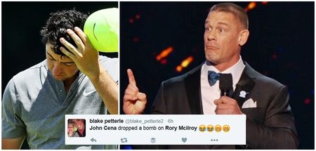 WATCH: WWE star John Cena makes Irish stereotype joke about Shane Lowry and Rory McIlroy