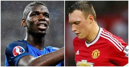 Paul Pogba has cleary seen Phil Jones’ new hairstyle