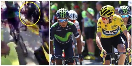 WATCH: Tour de France cyclist takes handy tow amid Chris Froome carnage