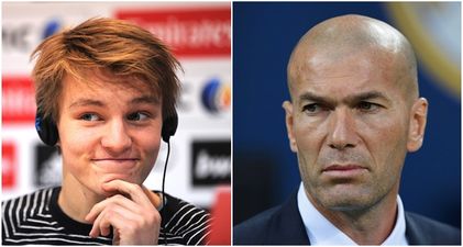 Zinedine Zidane has clashed with Real Madrid’s president over Martin Odegaard