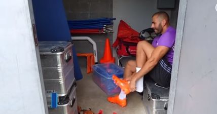 WATCH: Karim Benzema reveals his superstitious pre-match ritual with the Real Madrid kitman