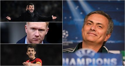 Jose Mourinho goes in a different direction than Louis van Gaal with comment on Scholes, Keane and Neville