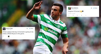 Celtic fans were very impressed with their young Irish defender on his European debut