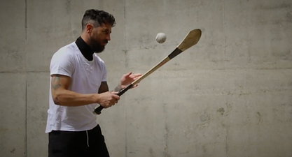 WATCH: Paul Galvin shows off his hurling skills as he launches new fashion collection