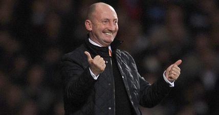 WATCH: Ian Holloway had a great gag at the ready when the sprinklers came on at Craven Cottage