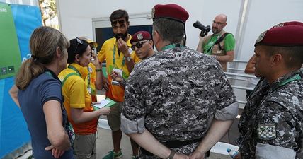 Terrifying reports from Rio of a controlled explosion and a live bullet shot through media centre