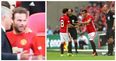 Manchester United fans enjoyed claims that Juan Mata was ‘restrained’ after being substituted