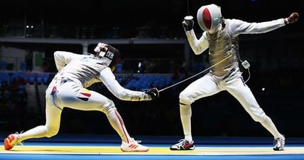 WATCH: French fencer’s smartphone falls out of his pocket mid-match