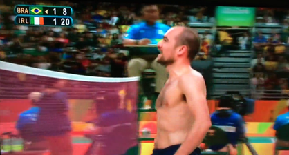 Watch: Ireland’s Scott Evans makes history, celebrates wildly and gets booed by the Rio crowd