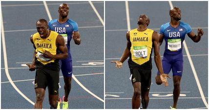 WATCH: Only Usain Bolt could win an Olympic gold and still be fuming with his performance