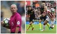 Mike Dean emphatically shows Stoke’s official Twitter account why they shouldn’t question his judgement