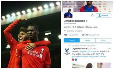 Christian Benteke explains why his Twitter account listed him as a Burnley player