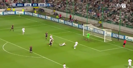 Watch: Robbie Benson gives Dundalk the lead with a stunning volley in the Champions League