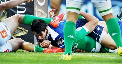 WATCH: Joey Carbery scorches in 70-metre try on Leinster debut