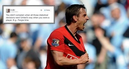 Gary Neville destroys claim that Manchester United got favourable decisions from referees