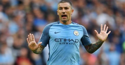 Aleksandar Kolarov left his front tooth on the Old Trafford pitch after derby battle