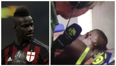 Mario Balotelli subjected to incredibly awkward interview during post-match massage