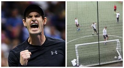 Andy Murray scores Beckham-esque goal in 5-a-side kickabout