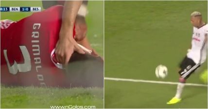 VIDEO: Benfica defender literally knocked unconscious by Ricardo Quaresma rocket