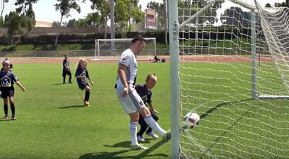 WATCH: Two more goals for the record books as Robbie Keane and Steven Gerrard school some kids